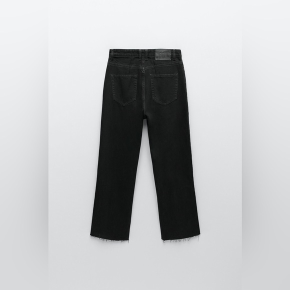 HIGH RISE STRAIGHT ZARA JEANS SIZE 0 BLACK - Picture 6 of 15